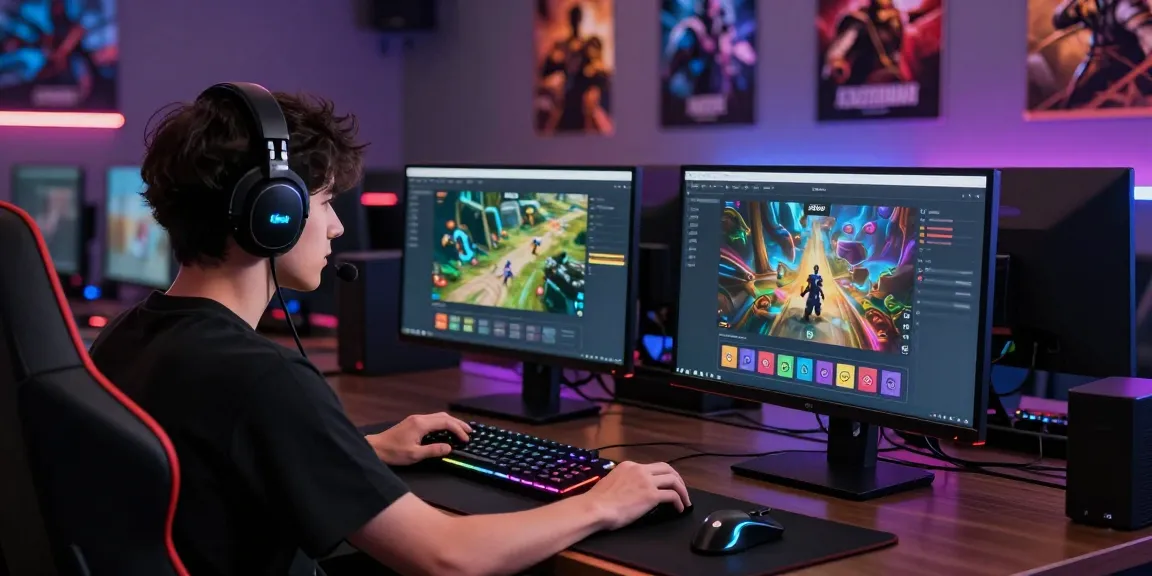 Engaged user exploring the 11bet online gaming platform on a sleek setup.