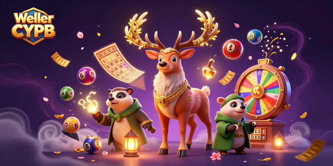 Win big with Weller CYPB at this vibrant lottery scene featuring dynamic game elements.