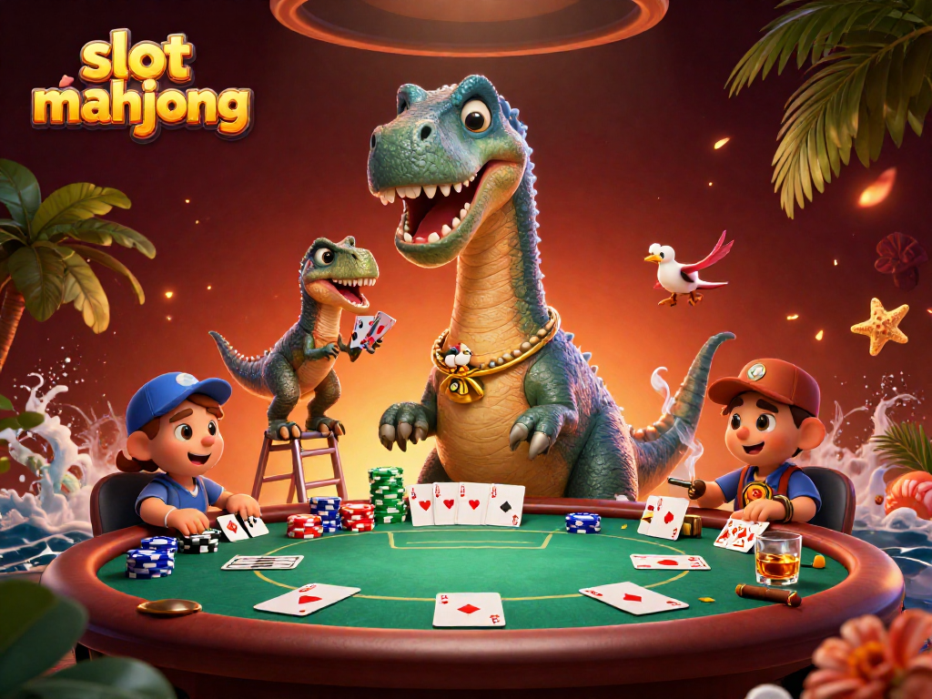 Experience the excitement of slot mahjong with vibrant casino elements in this ultra-detailed illustration.