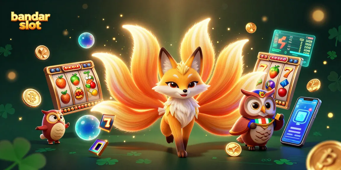 Experience fun and excitement with "bandar slot" illustrated in a colorful, dynamic casino scene.