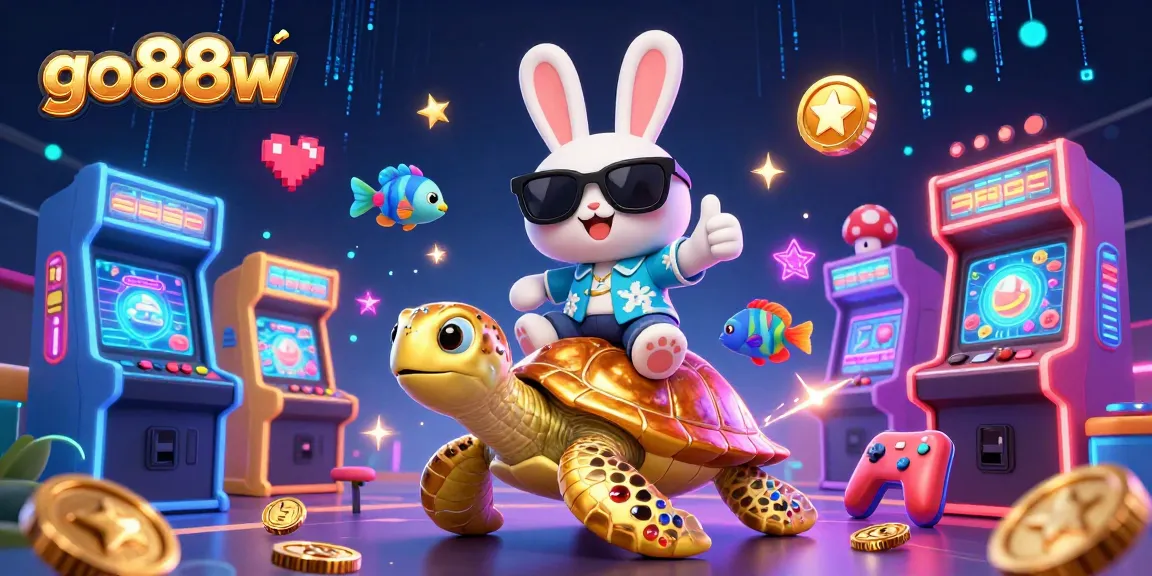 Experience thrilling wins with go88w’s lucky rabbit in a dynamic casino adventure surrounded by vibrant games and colorful characters.